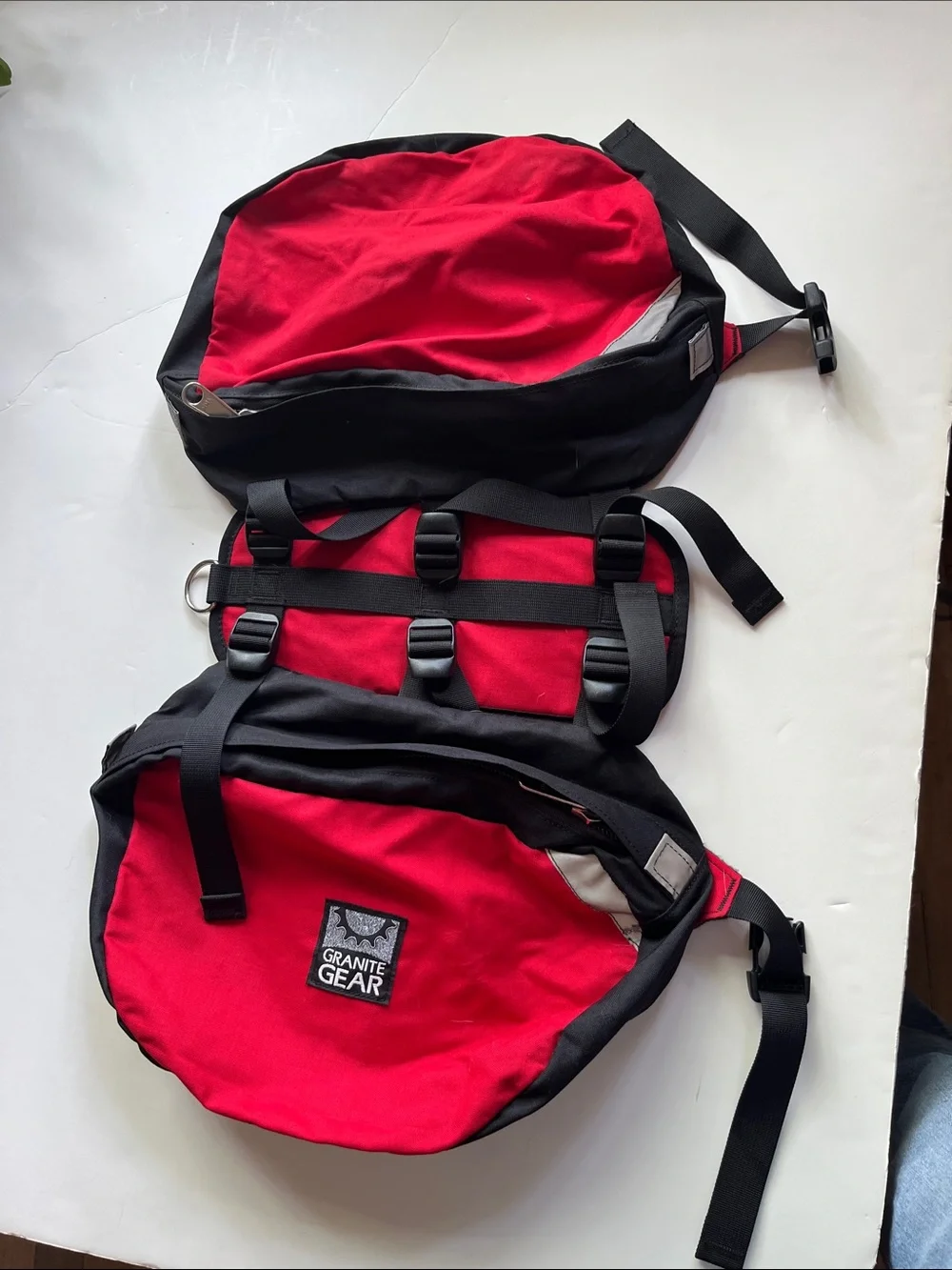 Granite Gear Red and Black Dog Backpack